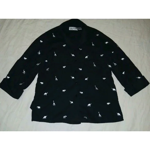 Vtg Yves St Clair Linen Lagenlook Top Sz 10 Travel Mimimalist Art-To-Wear Safari - Picture 4 of 10